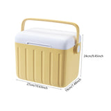 Maxbell Cooler Box 6L Airtight Hot/Cold Retention Cooler for Sports Travel Household White Yellow
