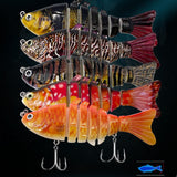 Maxbell 5x Fishing Lures Multi Jointed Swimbaits Fishing Baits for Pike Catfish Bass