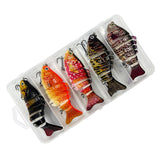 Maxbell 5x Fishing Lures Multi Jointed Swimbaits Fishing Baits for Pike Catfish Bass