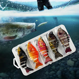 Maxbell 5x Fishing Lures Multi Jointed Swimbaits Fishing Baits for Pike Catfish Bass
