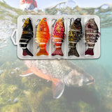 Maxbell 5x Fishing Lures Multi Jointed Swimbaits Fishing Baits for Pike Catfish Bass