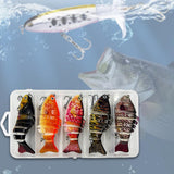 Maxbell 5x Fishing Lures Multi Jointed Swimbaits Fishing Baits for Pike Catfish Bass