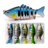 Maxbell 5Pcs Fishing Lures Vivid Multi Jointed Swimbaits for Angler Adults Men Women