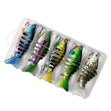Maxbell 5Pcs Fishing Lures Vivid Multi Jointed Swimbaits for Angler Adults Men Women