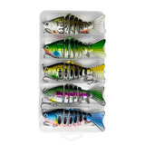 Maxbell 5Pcs Fishing Lures Vivid Multi Jointed Swimbaits for Angler Adults Men Women