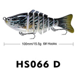 Maxbell 5 Pieces Fishing Lures Fishing Baits Vivid Artificial Lures Fishing Supplies