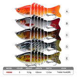 Maxbell 5 Pieces Fishing Lures Fishing Baits Vivid Artificial Lures Fishing Supplies