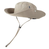Maxbell Sun Hat Western Cowboy Hat Wide Brim for Climbing Outdoor Sports Backpacking Khaki