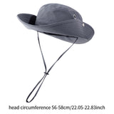 Maxbell Sun Hat Western Cowboy Hat Wide Brim for Climbing Outdoor Sports Backpacking Gray