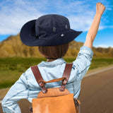 Maxbell Sun Hat Western Cowboy Hat Wide Brim for Climbing Outdoor Sports Backpacking Dark Blue