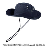 Maxbell Sun Hat Western Cowboy Hat Wide Brim for Climbing Outdoor Sports Backpacking Dark Blue