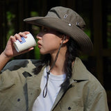 Maxbell Sun Hat Western Cowboy Hat Wide Brim for Climbing Outdoor Sports Backpacking Green