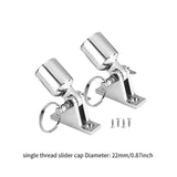 Maxbell 2 Pieces Deck Hinges and Eye End Caps Fits 22mm Tube Heavy Duty Top Hardware 60x18mm Hinge