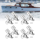 Maxbell 2 Pieces Deck Hinges and Eye End Caps Fits 22mm Tube Heavy Duty Top Hardware 60x18mm Hinge