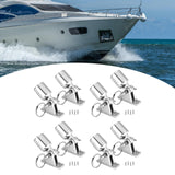 Maxbell 2 Pieces Deck Hinges and Eye End Caps Fits 22mm Tube Heavy Duty Top Hardware 60x18mm Hinge
