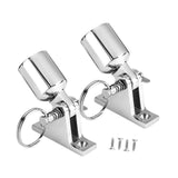 Maxbell 2 Pieces Deck Hinges and Eye End Caps Fits 22mm Tube Heavy Duty Top Hardware 60x18mm Hinge