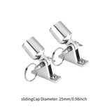 Maxbell 2Pcs Deck Hinges and Eye End Caps Fits 1 inch Tube Repair Parts Top Hardware 60x18mm Hinge