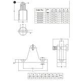Maxbell 2Pcs Deck Hinges and Eye End Caps Fits 1 inch Tube Repair Parts Top Hardware 60x18mm Hinge