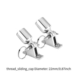 Maxbell 2 Pieces Deck Hinges and Eye End Caps Fits 22mm Tube Heavy Duty Top Hardware 60x16mm Hinge