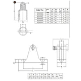 Maxbell 2 Pieces Deck Hinges and Eye End Caps Fits 22mm Tube Heavy Duty Top Hardware 60x16mm Hinge