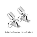 Maxbell 2Pcs Deck Hinges and Eye End Caps Fits 1 inch Tube Repair Parts Top Hardware 60x16mm Hinge