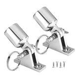 Maxbell 2Pcs Deck Hinges and Eye End Caps Fits 1 inch Tube Repair Parts Top Hardware 60x16mm Hinge