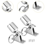 Maxbell 2Pcs Deck Hinges and Eye End Caps Fits 1 inch Tube Repair Parts Top Hardware 60x16mm Hinge