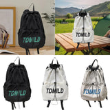 Maxbell Drawstring Backpack Large Capacity Fashion Gym Sack for Gym Outdoor Shopping Black