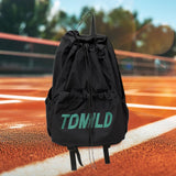 Maxbell Drawstring Backpack Large Capacity Fashion Gym Sack for Gym Outdoor Shopping Black