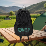 Maxbell Drawstring Backpack Large Capacity Fashion Gym Sack for Gym Outdoor Shopping Black