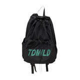 Maxbell Drawstring Backpack Large Capacity Fashion Gym Sack for Gym Outdoor Shopping Black