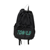 Maxbell Drawstring Backpack Large Capacity Fashion Gym Sack for Gym Outdoor Shopping Black