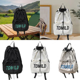 Maxbell Drawstring Backpack Large Capacity Fashion Gym Sack for Gym Outdoor Shopping Black