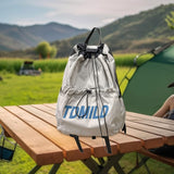 Maxbell Drawstring Backpack Large Capacity Fashion Gym Sack for Gym Outdoor Shopping Gray