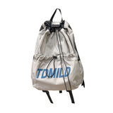 Maxbell Drawstring Backpack Large Capacity Fashion Gym Sack for Gym Outdoor Shopping Gray