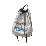 Maxbell Drawstring Backpack Large Capacity Fashion Gym Sack for Gym Outdoor Shopping Gray