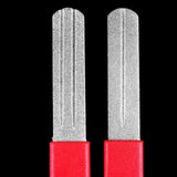 Maxbell Fishing Hook Sharpener File AntiSlip Handle Lightweight Accessories 10x1.4cm Red Handle