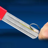 Maxbell Fishing Hook Sharpener File AntiSlip Handle Lightweight Accessories 10x1.4cm Red Handle