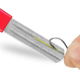 Maxbell Fishing Hook Sharpener File AntiSlip Handle Lightweight Accessories 10x1.4cm Red Handle