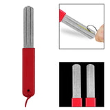 Maxbell Fishing Hook Sharpener File AntiSlip Handle Lightweight Accessories 10x1.4cm Red Handle