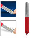 Maxbell Fishing Hook Sharpener File AntiSlip Handle Lightweight Accessories 10x1.4cm Red Handle