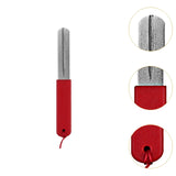 Maxbell Fishing Hook Sharpener File AntiSlip Handle Lightweight Accessories 10x1.4cm Red Handle