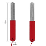 Maxbell Fishing Hook Sharpener File AntiSlip Handle Lightweight Accessories 10x1.4cm Red Handle