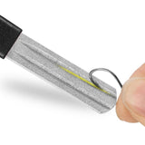 Maxbell Fishing Hook Sharpener File AntiSlip Handle Lightweight Accessories 10x1.4cm Black Handle