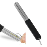 Maxbell Fishing Hook Sharpener File AntiSlip Handle Lightweight Accessories 10x1.4cm Black Handle