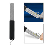 Maxbell Fishing Hook Sharpener File AntiSlip Handle Lightweight Accessories 10x1.4cm Black Handle