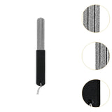 Maxbell Fishing Hook Sharpener File AntiSlip Handle Lightweight Accessories 10x1.4cm Black Handle