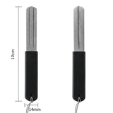 Maxbell Fishing Hook Sharpener File AntiSlip Handle Lightweight Accessories 10x1.4cm Black Handle