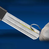 Maxbell Fishing Hook Sharpener File AntiSlip Handle Lightweight Accessories 10x1.4cm Black Handle