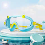 Maxbell Children Swim Goggles Anti Fog Eyewear for Summer Learning Swimming Outdoor Yellow Blue
